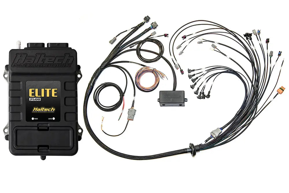 Haltech Elite 2500 + V8 Small/Big Block GM, Ford & Chrysler Terminated Harness Kit Injector Connector: Bosch EV1