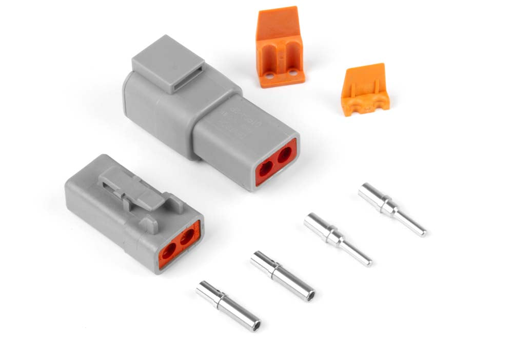 Haltech Plug and Pins Only - Matching Set of Deutsch DTP-2 Connectors (25 Amp)