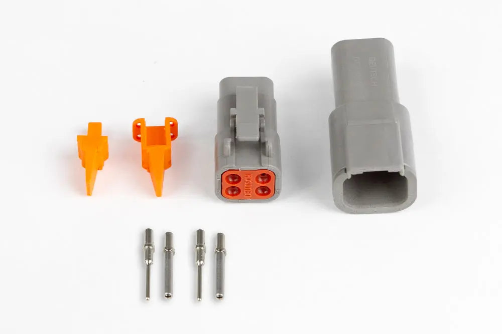 Haltech Plug and Pins Only - Matching Set of Deutsch DTM-4 Connectors (7.5 Amp)