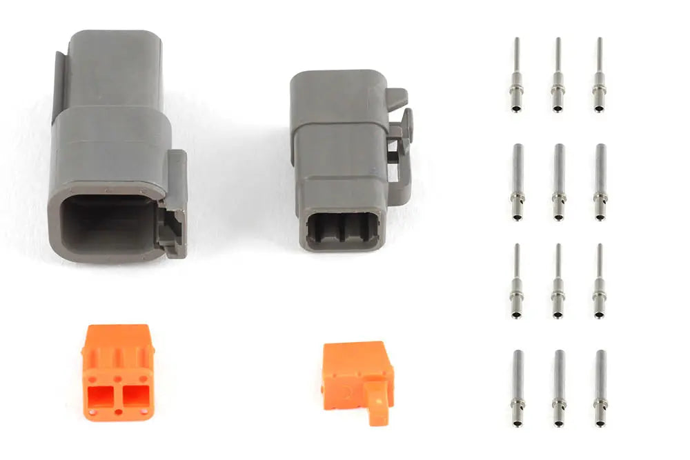 Haltech Plug and Pins Only - Matching Set of Deutsch DTM-6 Connectors (7.5 Amp)